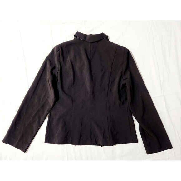 T. Milano Women’s Black Pleated Blazer/Jacket with 4 Buttons Closure - Sz 10 - Picture 5 of 6